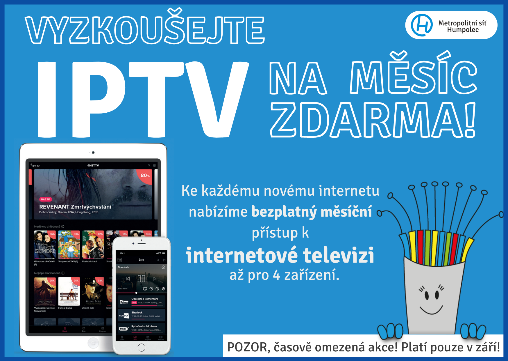 IP televize na měsic ZDARMA